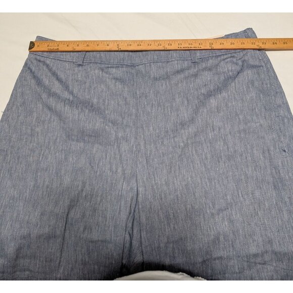 Lane Bryant Womens Straight Fit Chambray Pants Size 24 pockets Classic - Picture 7 of 12